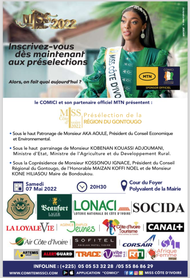 Miss CI 2022: Présélection de la région du Gontougo