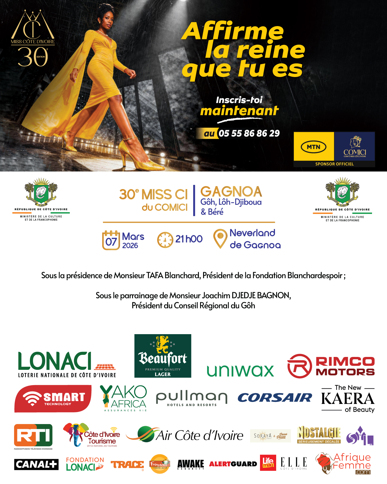 PRESELECTION MISS CÔTE D'IVOIRE 2026