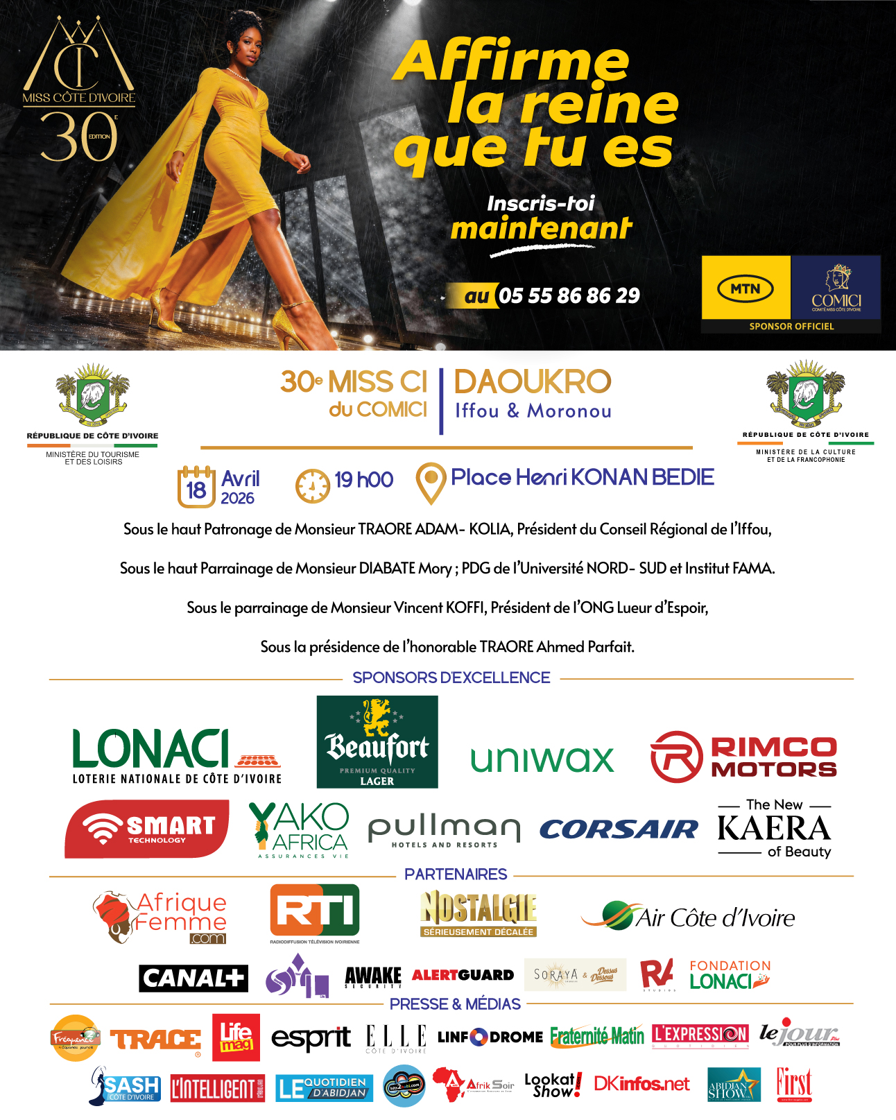 MISS CI 2026 : PRÉSELECTION DE DAOUKRO