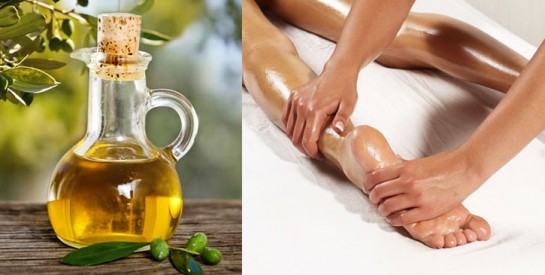 Remède à l`huile d`olive contre les sensations de brûlure aux pieds
