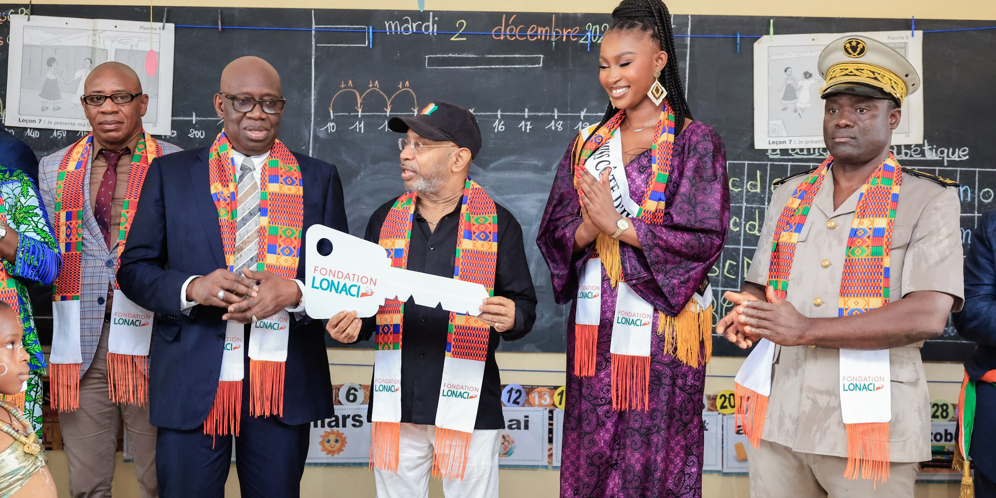 La Fondation LONACI et Miss Côte d’Ivoire renforcent l’accès à l’école à Aboisso