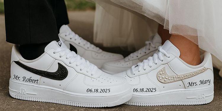 Baskets sous la robe de mariée : l’alliance parfaite entre confort et modernité